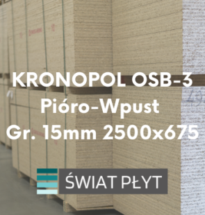 KRONOPOL OSB-3 Pióro-Wpust Gr. 15mm 2500×675