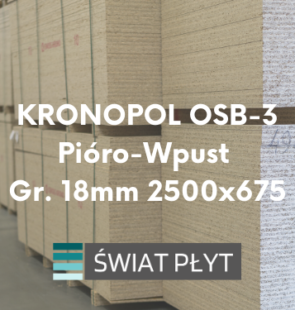 KRONOPOL OSB-3 Pióro-Wpust Gr. 22mm 2500×675